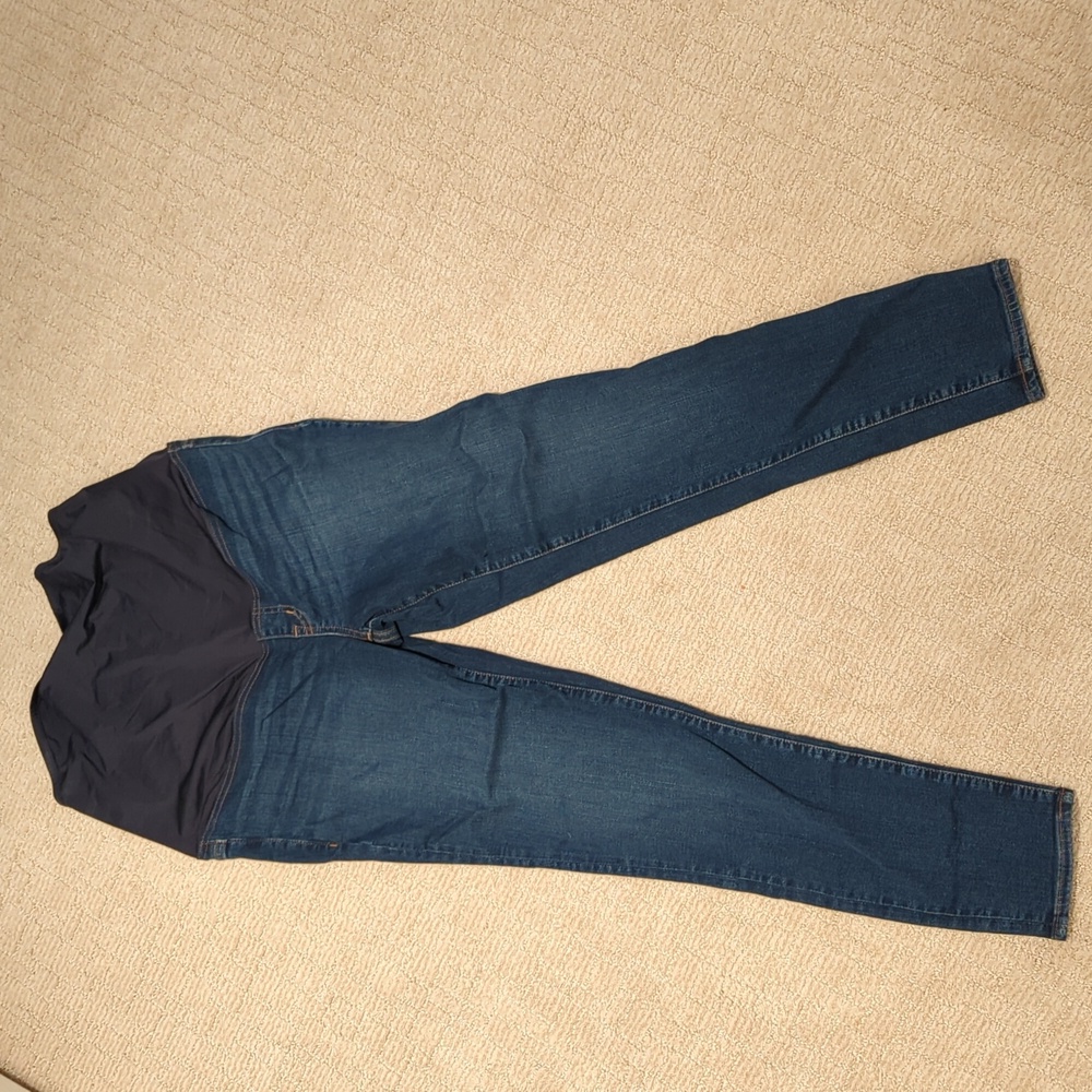 NWT Madewell Maternity Over the Belly Skinny Jeans Coronet Dark Wash